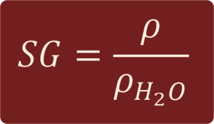 specific gravity - dimensionless numbers